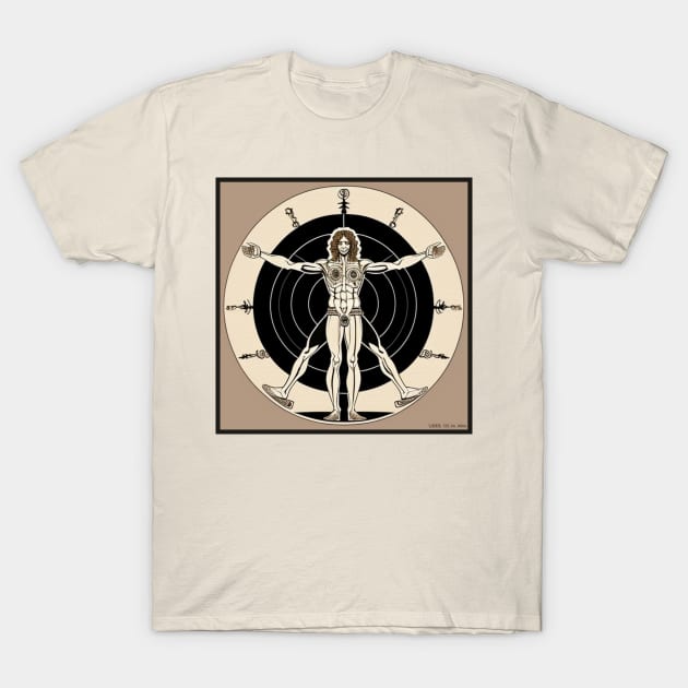 Vitruvian Man Rock n Roll Vinyl Record Vol. 2 T-Shirt by musicgeniusart